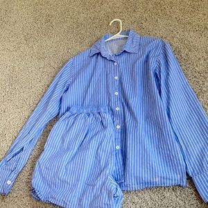 Cotton Button down/Short Set
